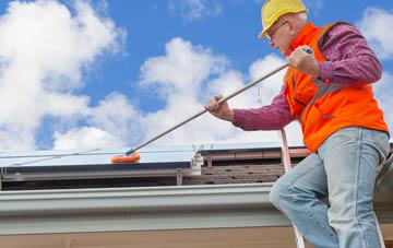 Patching soft wash roof cleaning